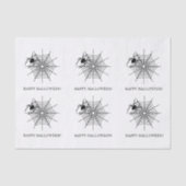 クモ及びクモシンプル巣ハッピーハローウィン 薄葉紙 (正面)