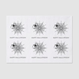 クモ及びクモシンプル巣ハッピーハローウィン 薄葉紙