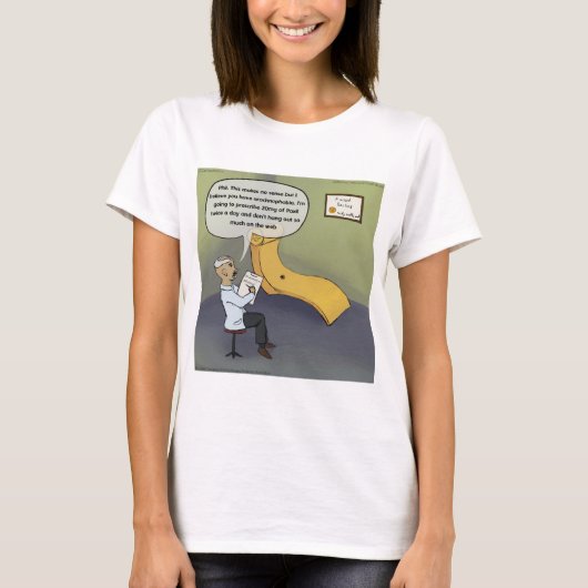 クモ恐怖症の女性のための面白いクモのデザイン Tシャツ (正面)