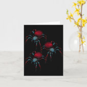 クモ恐怖症 クモ 3D 女性 女性 男性 子供 女の子 カード (黄色い花)