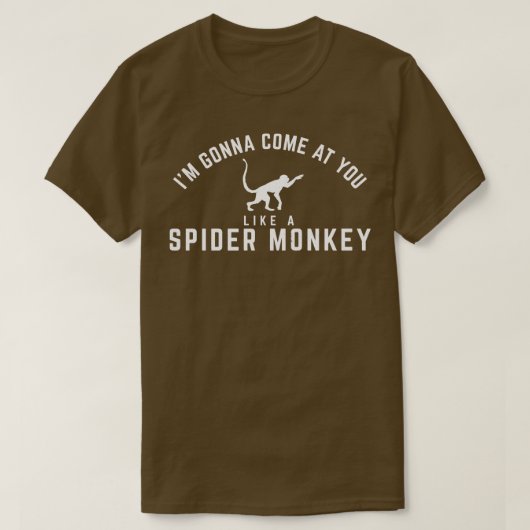 クモ来の猿が好き Tシャツ (デザイン正面)