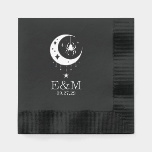 クモ結婚月 箔ナプキン (正面)