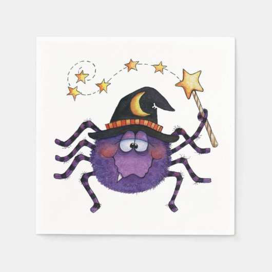 クモ スタンダードカクテルナプキン (正面)