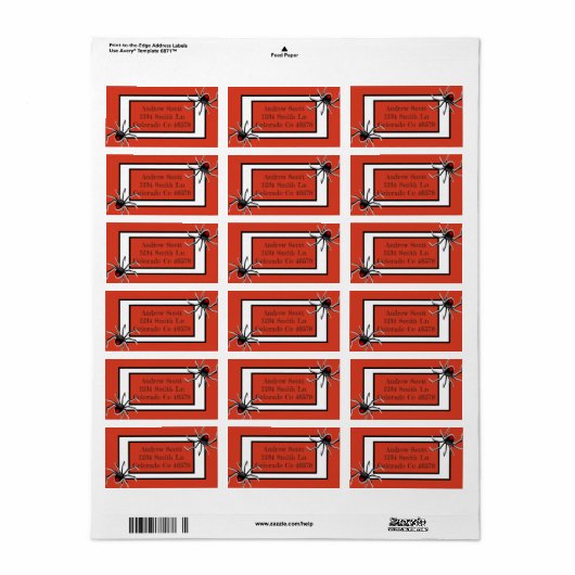 クモ ラベル (フルシート)