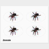 クモ 楕円形シール (シート)