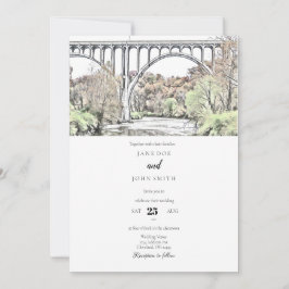 クヤホガナショナルパーク秋の結婚式招待状 招待状