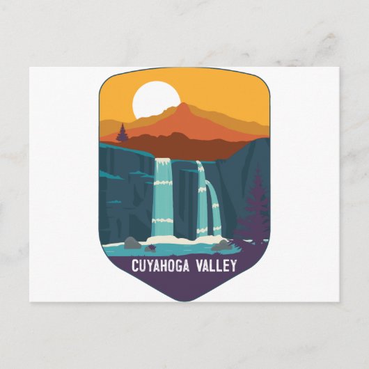 クヤホガバレーオハイオ国立公園の滝 ポストカード (正面)