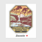 クヤホガバレーナショナルパークオハイオヴィンテージエンブレム シール (シート)