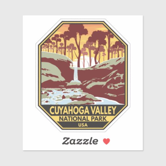 クヤホガバレーナショナルパークオハイオヴィンテージエンブレム シール (シート)