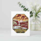 クヤホガバレーナショナルパークオハイオヴィンテージエンブレム ポストカード (スタンド正面)