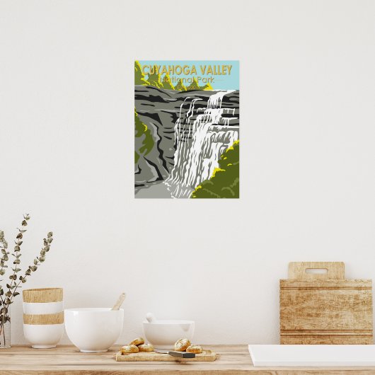 クヤホガバレーナショナルパークオハイオヴィンテージ ポスター (キッチン)