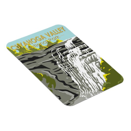 クヤホガバレーナショナルパークオハイオヴィンテージ マグネット (右側)