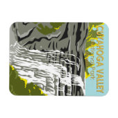 クヤホガバレーナショナルパークオハイオヴィンテージ マグネット (横)