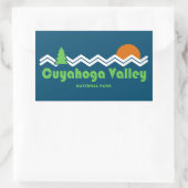 クヤホガバレーナショナルパークレトロ 長方形シール (バッグ)