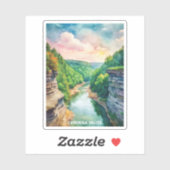 クヤホガバレー国立公園ウォーター絵画カラー シール (シート)