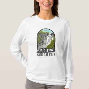 クヤホガバレー国立公園オハイオヴィンテージTシール Tシャツ