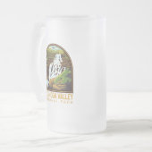 クヤホガバレー国立公園ヴィンテージエンブレム フロストグラスビールジョッキ (正面左)