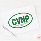 クヤホガバレー国立公園 楕円形シール (封筒)