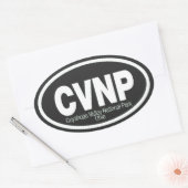 クヤホガバレー国立公園 楕円形シール (封筒)