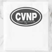 クヤホガバレー国立公園 楕円形シール (バッグ)