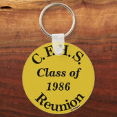 クヤホガ滝高校懇親会-金ゴールド鍵 キーホルダー (正面)