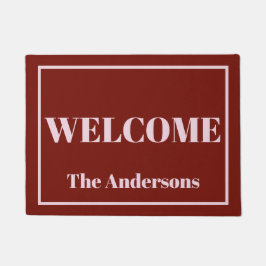 クラはっきりしたンベリーモダンとピンパーソナライズされたク ドアマット