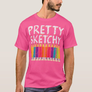 クライアンカラフルズドリングスケッチスケッチアーティスト Tシャツ