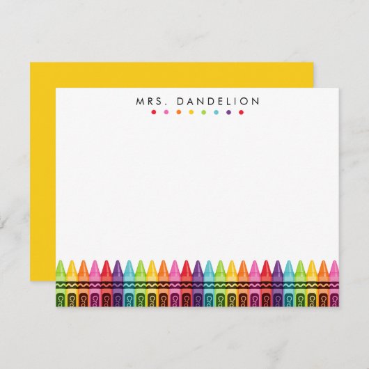 クライアンカラフルズ素先生文房具 サンキューカード (正面/裏面)