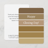 クライアントおめでとう新しいホームブラウン絵を描チップ ノートカード (正面/裏面)