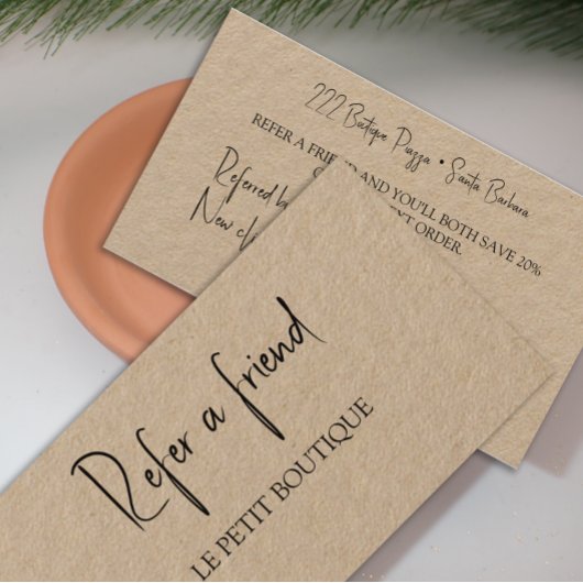 クライアントが友人クラフト紹介カードを参照 紹介カード