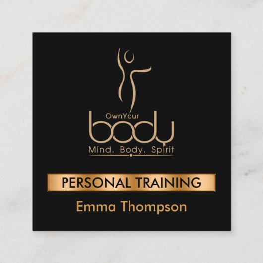 クライアントが自分の体 スクエア名刺 (正面)