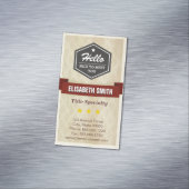 クライアントに挨拶 – レトログランジスタイル マグネット名刺 (インサイチュ)