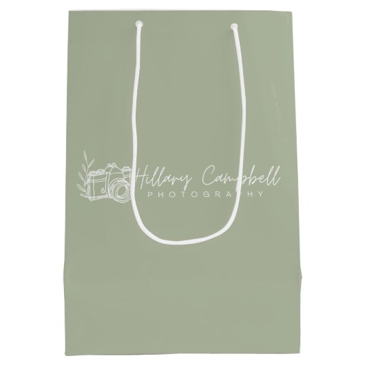 クライアントのギフト感謝バッグとカスタムロゴ ミディアムペーパーバッグ (裏面)