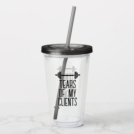 クライアントの涙のパーソナルトレーナーギフトの汚れ アクリルタンブラー (裏面)