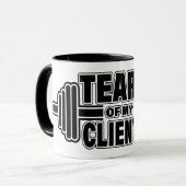 クライアントの涙のパーソナルトレーナーギフトの汚れ マグカップ (正面左)