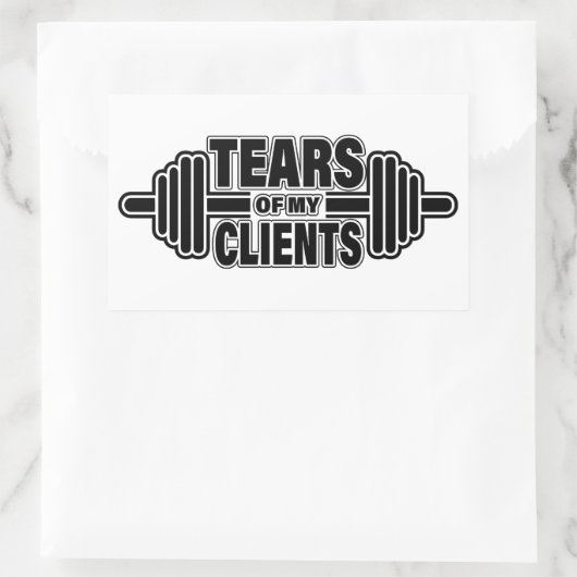 クライアントの涙のパーソナルトレーナーギフトの汚れ 長方形シール (バッグ)