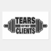 クライアントの涙のパーソナルトレーナーギフトの汚れ 長方形シール (正面)
