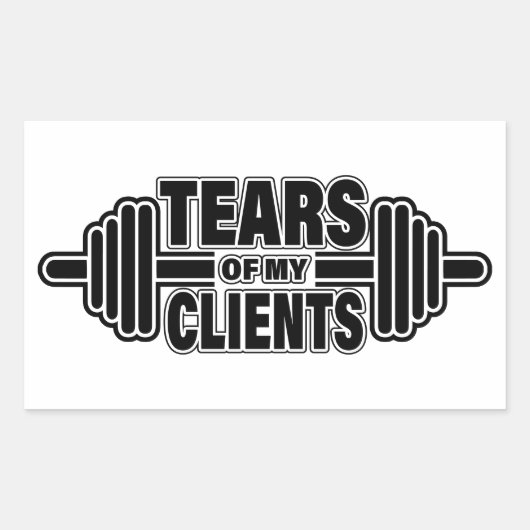 クライアントの涙のパーソナルトレーナーギフトの汚れ 長方形シール (正面)