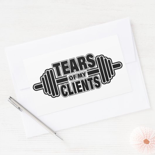 クライアントの涙のパーソナルトレーナーギフトの汚れ 長方形シール (封筒)