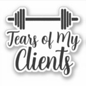 クライアントの涙のパーソナルトレーナープレゼント シール (正面)