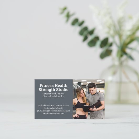 クライアントの結果を上回る個人トレーニング 名刺 (スタンド正面)