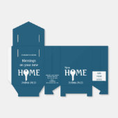 クライアントへの不動産仲介業者新しいホームティール（緑がかった色）終了ギフト フェイバーボックス (折り畳みなし)