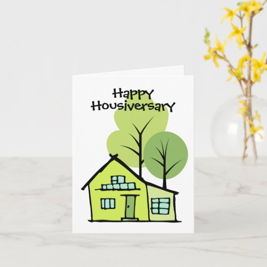クライアントへの感謝の気持ちを込めたハウスアニバーサリーカード カード (黄色い花)