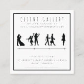 クライアントアクセスカード|金ゴールドのブラシのミニマリスト スクエア名刺 (裏面)