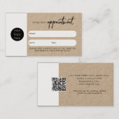 クライアントアポイントメントカードQRコードのビジネスロゴ 名刺 (正面/裏面)