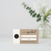 クライアントアポイントメントカードQRコードのビジネスロゴ 名刺 (スタンド正面)