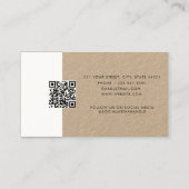 クライアントアポイントメントカードQRコードのビジネスロゴ 名刺 (裏面)