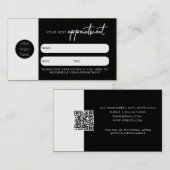 クライアントアポイントメントカードQRコードのビジネスロゴ 名刺 (正面/裏面)