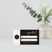 クライアントアポイントメントカードQRコードのビジネスロゴ 名刺 (スタンド正面)