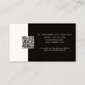クライアントアポイントメントカードQRコードのビジネスロゴ 名刺 (裏面)